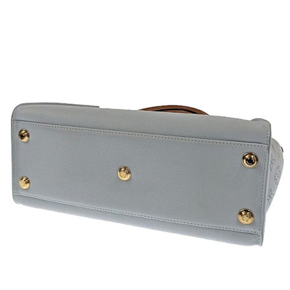 Louis Vuitton On My Side MM Leather Monogram Blue Oramp Shoulder Bag - Picture 5 of 11